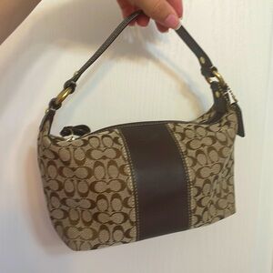 Vintage Coach signature collection mini hobo bag